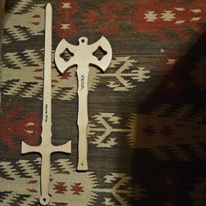 WOOD KING ARTHUR SWORD & VIKING Axe Set